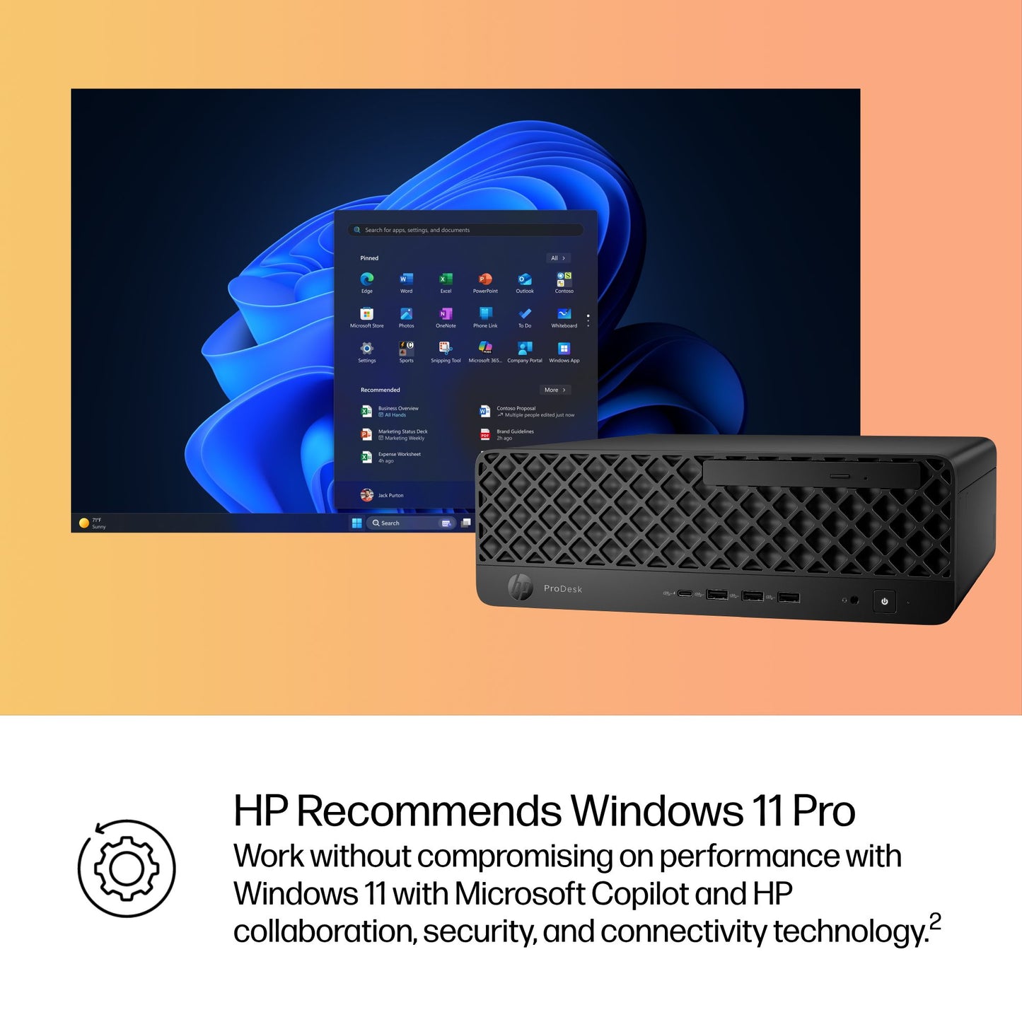 HP ProDesk 4 SFF G1i AI Wolf Pro Security Edition Intel Core Ultra 5 235 16 GB DDR5-SDRAM Windows 11 Pro AI PC