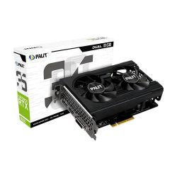 Palit RTX3050 DUAL V2, PCIe4, 8GB DDR6, DVI, HDMI, DP, 1777MHz Clock, RGB Lighting