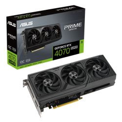 Asus PRIME RTX4070 SUPER OC, 12GB DDR6X, HDMI, 3 DP, 2550MHz Clock, Overclocked, Compact 2.5 Slot Design
