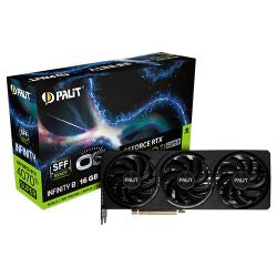 Palit RTX4070 Ti SUPER Infinity 3 OC, 16GB DDR6X, HDMI, 3 DP, 2640MHz Clock, Overclocked, SFF-Ready