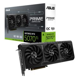 Asus PRIME RTX5070 Ti OC, PCIe5, 16GB DDR7, HDMI, 3 DP, 2527MHz Clock, Overclocked, Compact 2.5 Slot Design
