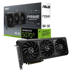 Asus PRIME RTX5070 Ti, PCIe5, 16GB DDR7, HDMI, 3 DP, 2482MHz Clock, Compact 2.5 Slot Design