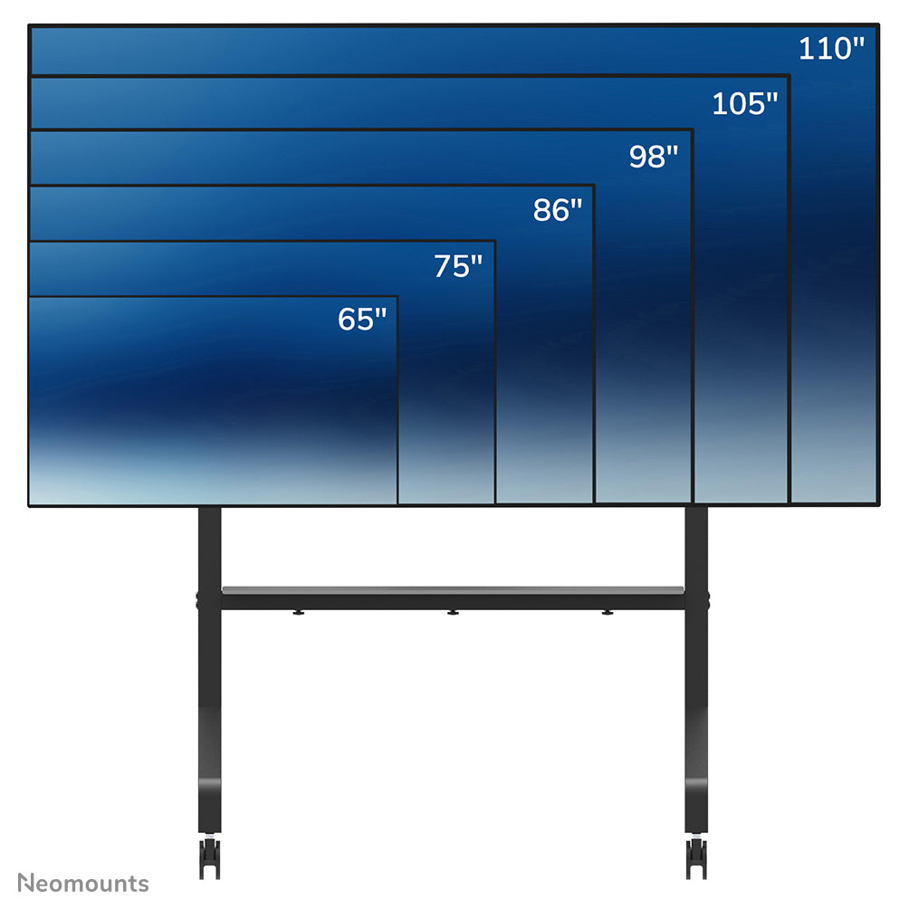 Neomounts FL50-575BL1 TV trolley 65-115" - fast installation - TÜV