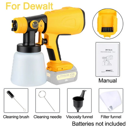 800ML Electric Spray Gun for Makita/Bosch/Dewalt/Ryobi/Milwaukee 18V 20V Lithium Battery,Cordless Paint Sprayer