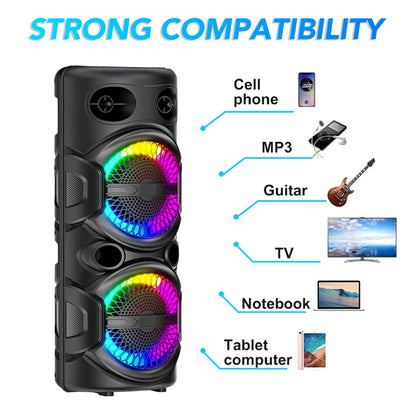 3000W Portable Bluetooth Speaker Sub woofer Heavy Bass Sound System Party Dj Karaoke Rechargeable Loud Speaker