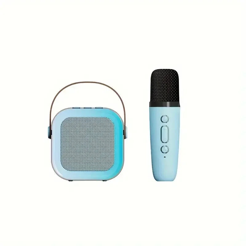 Portable Wireless Karaoke Speaker with Microphone KTV Speaker Subwoofer with RGB Colorful LED Lights Karaoke Machine for Outdoor