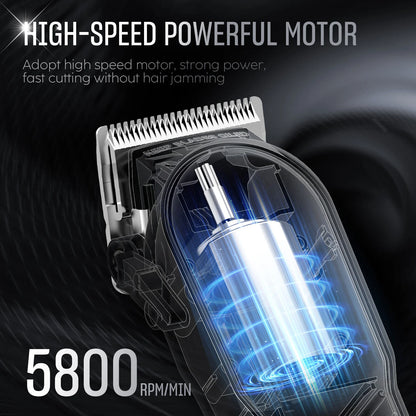 Sejoy Professional Hair Cutting Machine Hair Cutting Kit Cordless Barber Clipper Set with LED Display Hair Clippers for Men