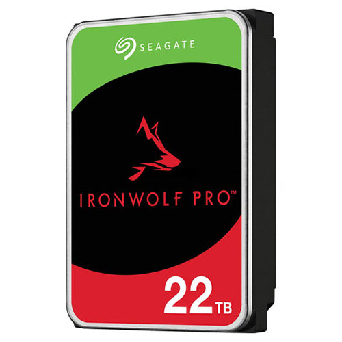 Seagate 3.5", 22TB, SATA3, IronWolf Pro NAS Hard Drive, 7200RPM, 512MB Cache, CMR, OEM