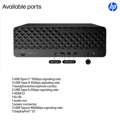 HP ProDesk 4 SFF G1i AI Wolf Pro Security Edition Intel Core Ultra 5 235 16 GB DDR5-SDRAM 512 GB SSD Windows 11 Pro PC AI PC Black