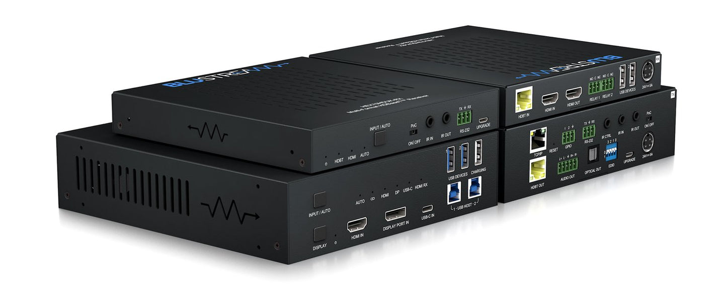 Blustream HEX70HDUK-KIT AV extender AV transmitter & receiver Black