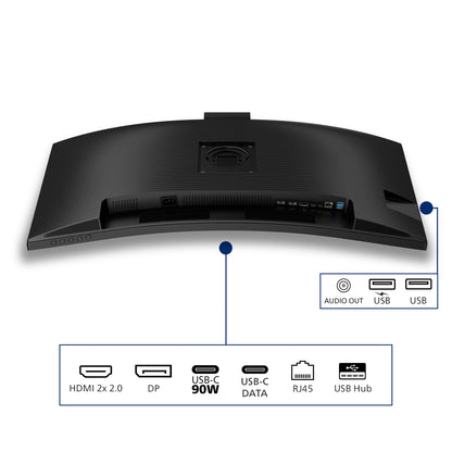 Philips 3000 series 34B2U3600CH/00 computer monitor 86.4 cm (34") 3440 x 1440 pixels Wide Quad HD LCD Black
