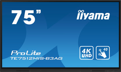 iiyama ProLite TE7512MIS-B3AG 75" 4K Ultra HD Interactive Touchscreen Display