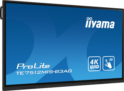 iiyama ProLite TE7512MIS-B3AG 75" 4K Ultra HD Interactive Touchscreen Display