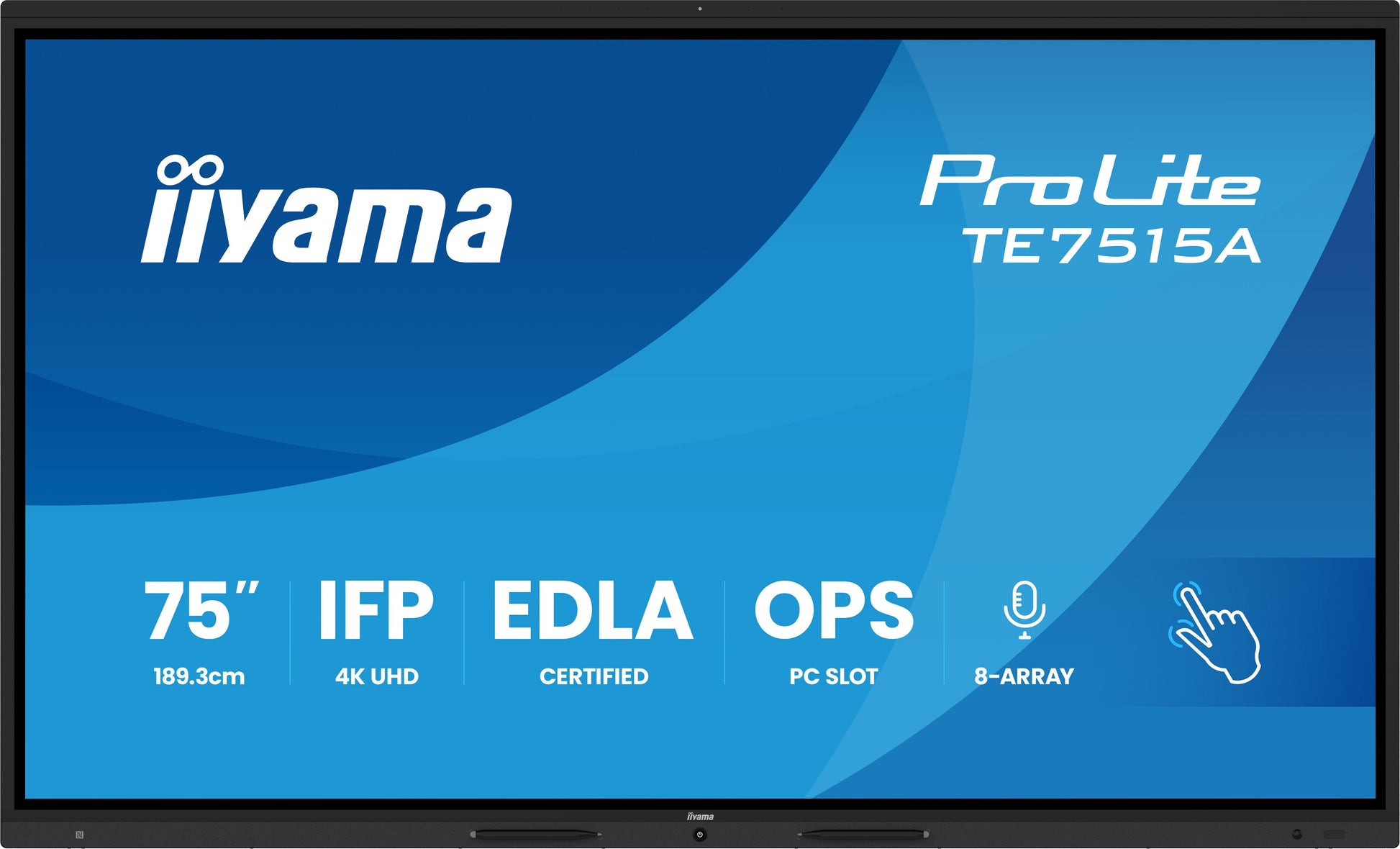 iiyama ProLite TE7515A-B1AG 75" 4K Ultra HD Google EDLA Certified IFP Interactive Display