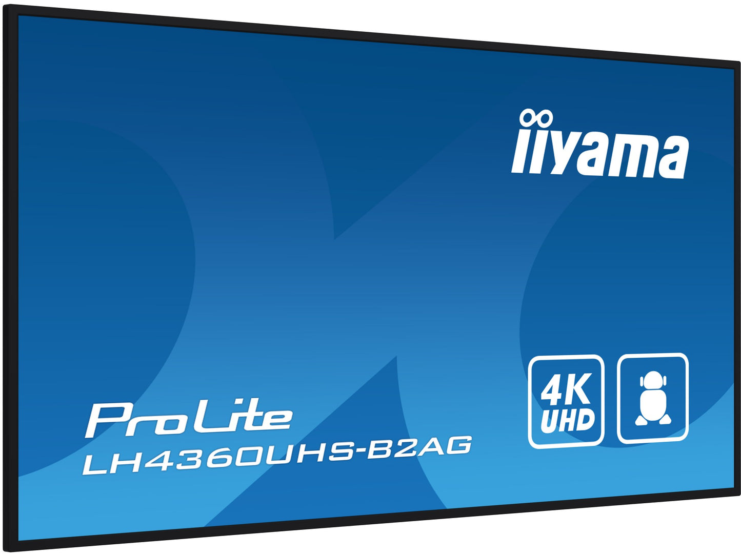 iiyama LH4360UHS-B2AG Signage Display Digital A-board 108 cm (42.5") LED Wi-Fi 500 cd/m² 4K Ultra HD Black Built-in processor Android 11 24/7