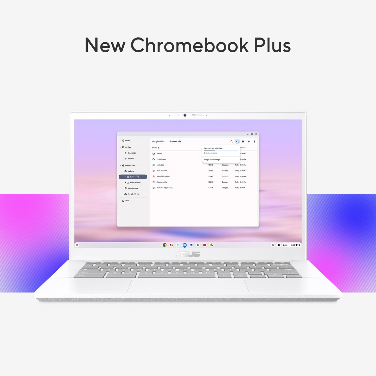 ASUS Chromebook Plus CX34 CB3402CVA-MW0586 Intel Core i3 i3-1315U 35.6 cm (14") Touchscreen Full HD 8 GB LPDDR5-SDRAM 128 GB UFS Wi-Fi 6E (802.11ax) ChromeOS Grey
