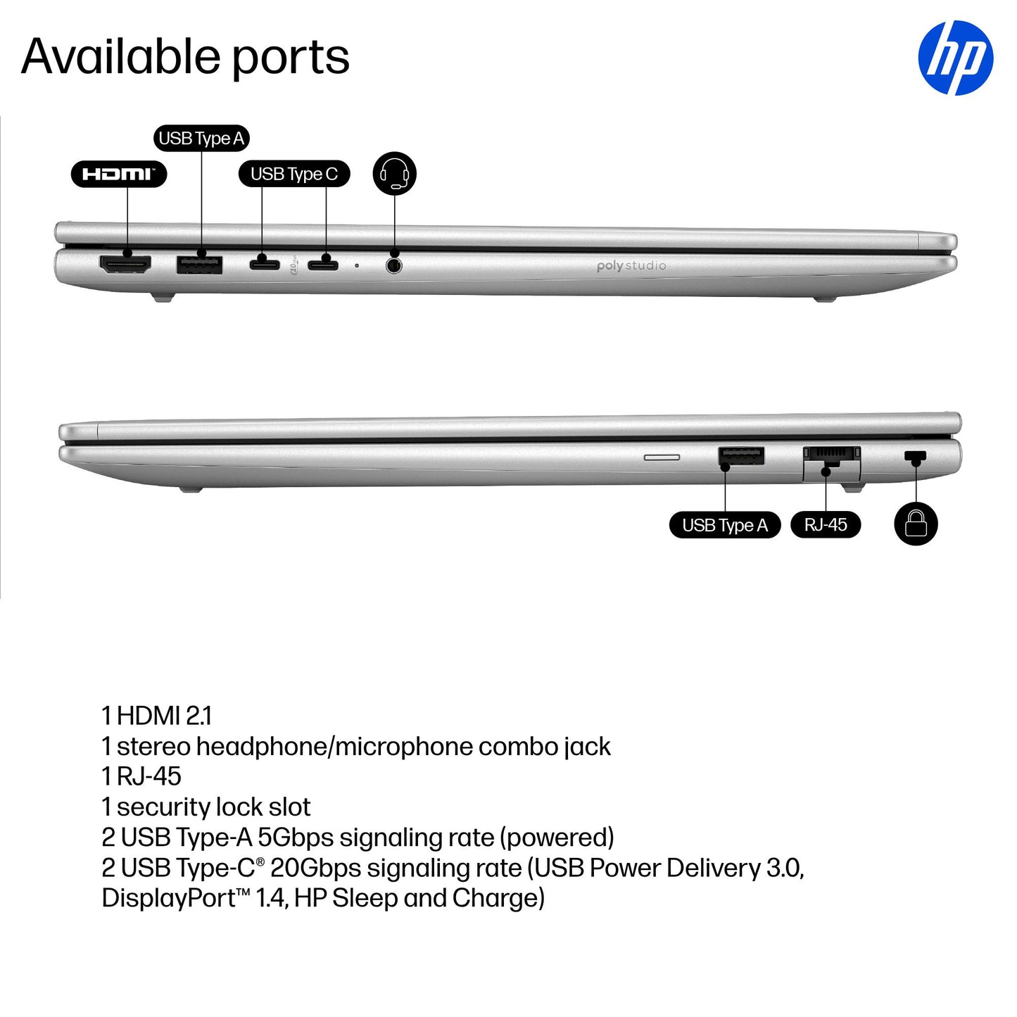 HP ProBook 4 G1iR Intel Core 5 120U Laptop 40.6 cm (16") WUXGA 16 GB DDR5-SDRAM 256 GB SSD Wi-Fi 6E (802.11ax) Windows 11 Pro Silver