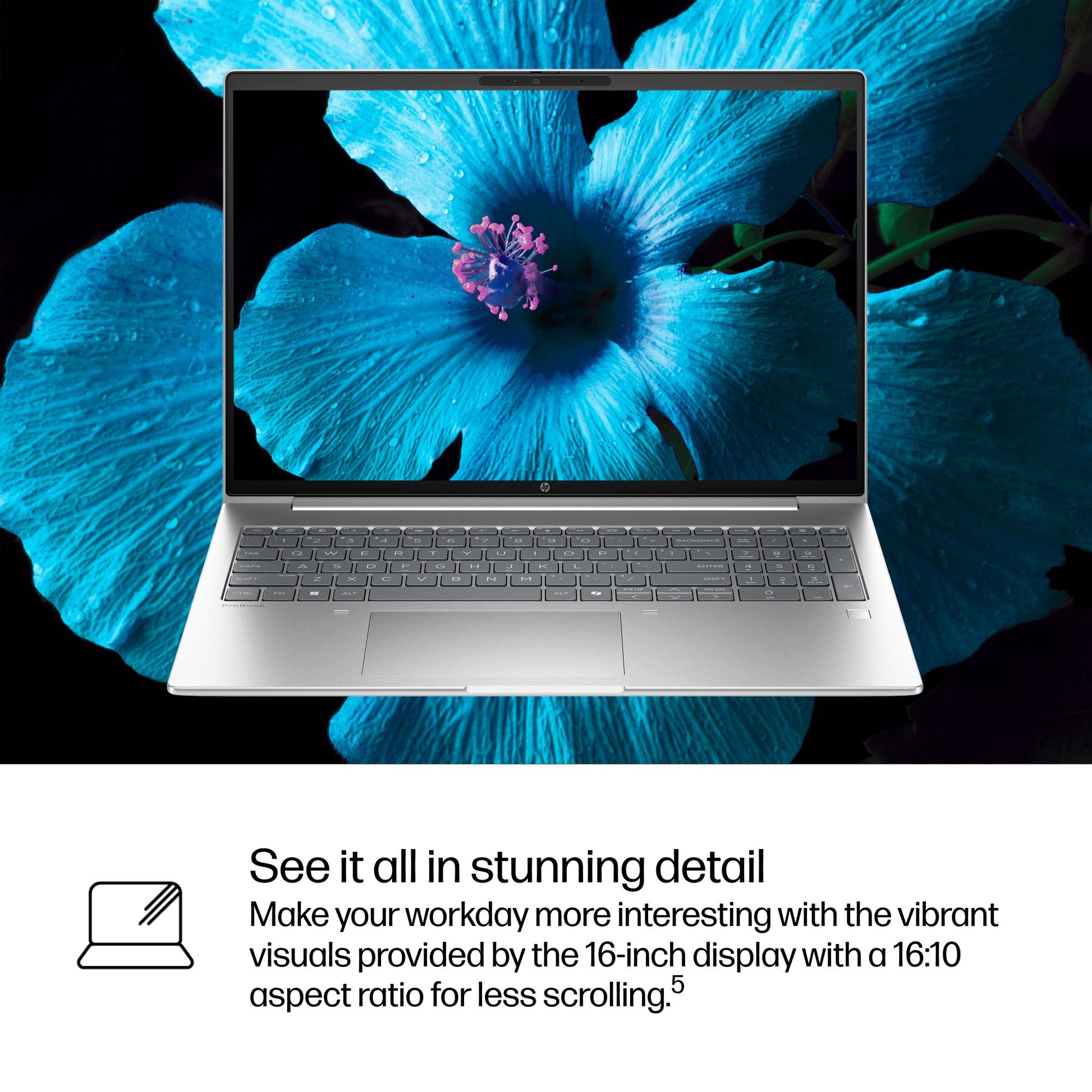 HP ProBook 4 G1iR Intel Core 5 120U Laptop 40.6 cm (16") WUXGA 16 GB DDR5-SDRAM 256 GB SSD Wi-Fi 6E (802.11ax) Windows 11 Pro Silver