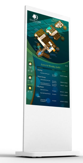 Allsee Technologies L55HD9-TW Signage Display Totem design 139.7 cm (55") LCD Wi-Fi 450 cd/m² Full HD White Touchscreen Built-in processor Android 7.1 24/7