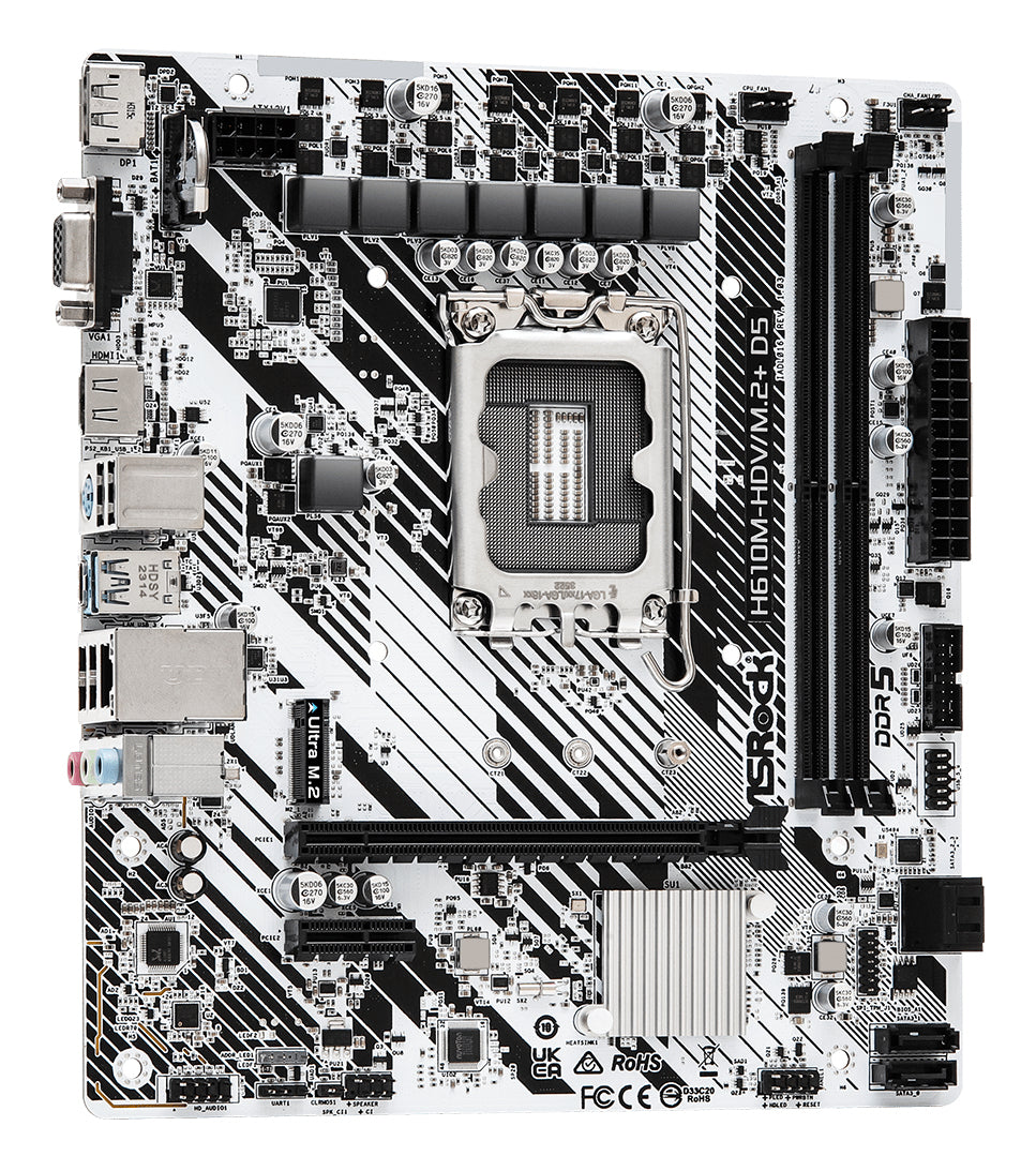 Asrock H610M-HDV/M.2+ D5 Intel H610 LGA 1700 micro ATX