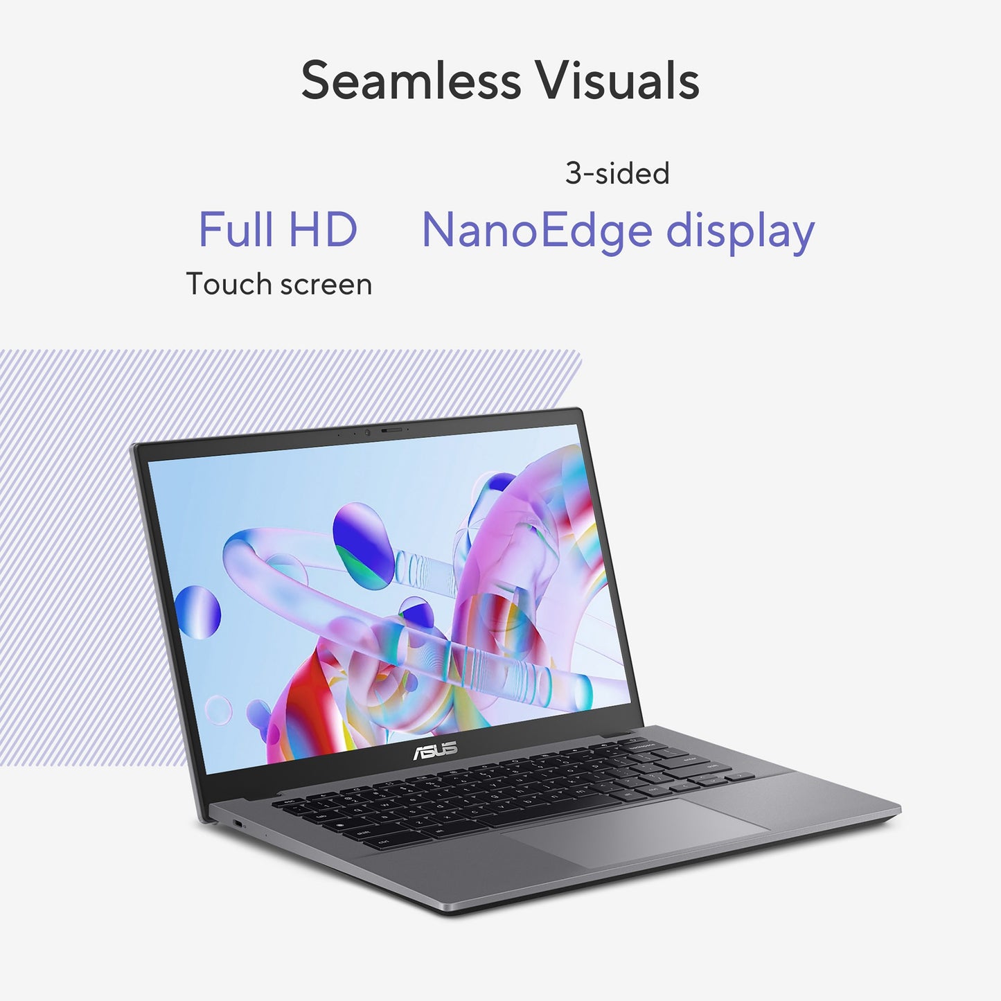 ASUS Chromebook Plus CX34 CB3402CVA-MW0586 Intel Core i3 i3-1315U 35.6 cm (14") Touchscreen Full HD 8 GB LPDDR5-SDRAM 128 GB UFS Wi-Fi 6E (802.11ax) ChromeOS Grey
