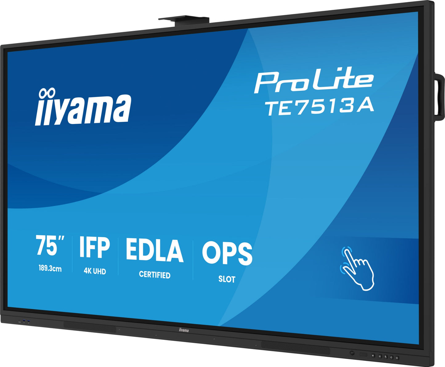 iiyama TE7513A-B2AG Signage Display Interactive flat panel 190.5 cm (75") Wi-Fi 500 cd/m² 4K Ultra HD Black Touchscreen Built-in processor Android 24/7