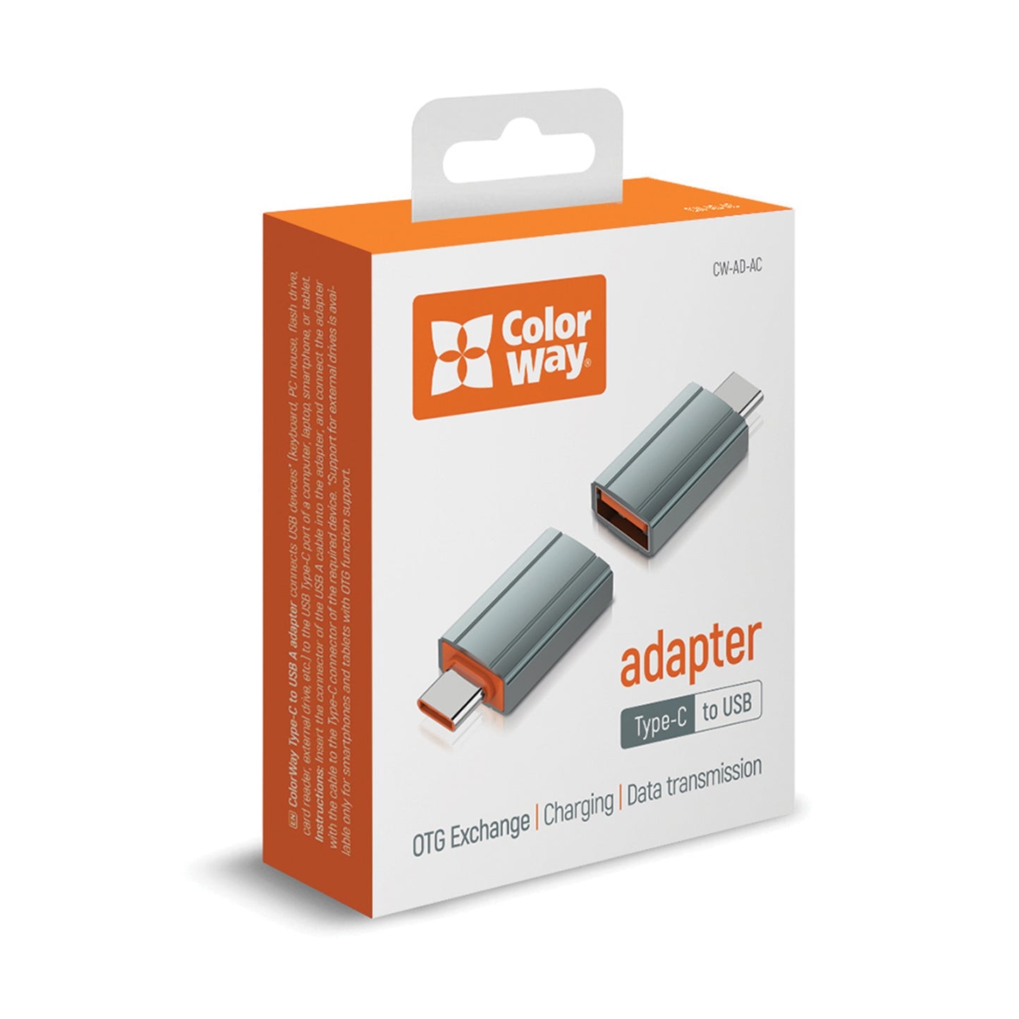 ColorWay Grey Adapter USB-A To Type-C