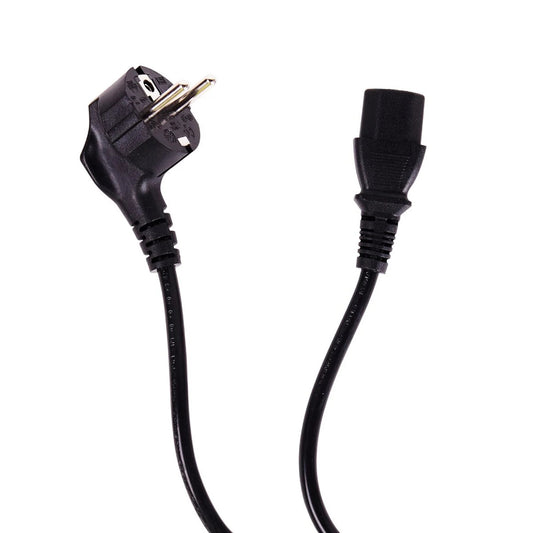 Mixed Length EU 2 Pin Plug To IEC C13 (Kettle)  Mains Extension Cable - Black