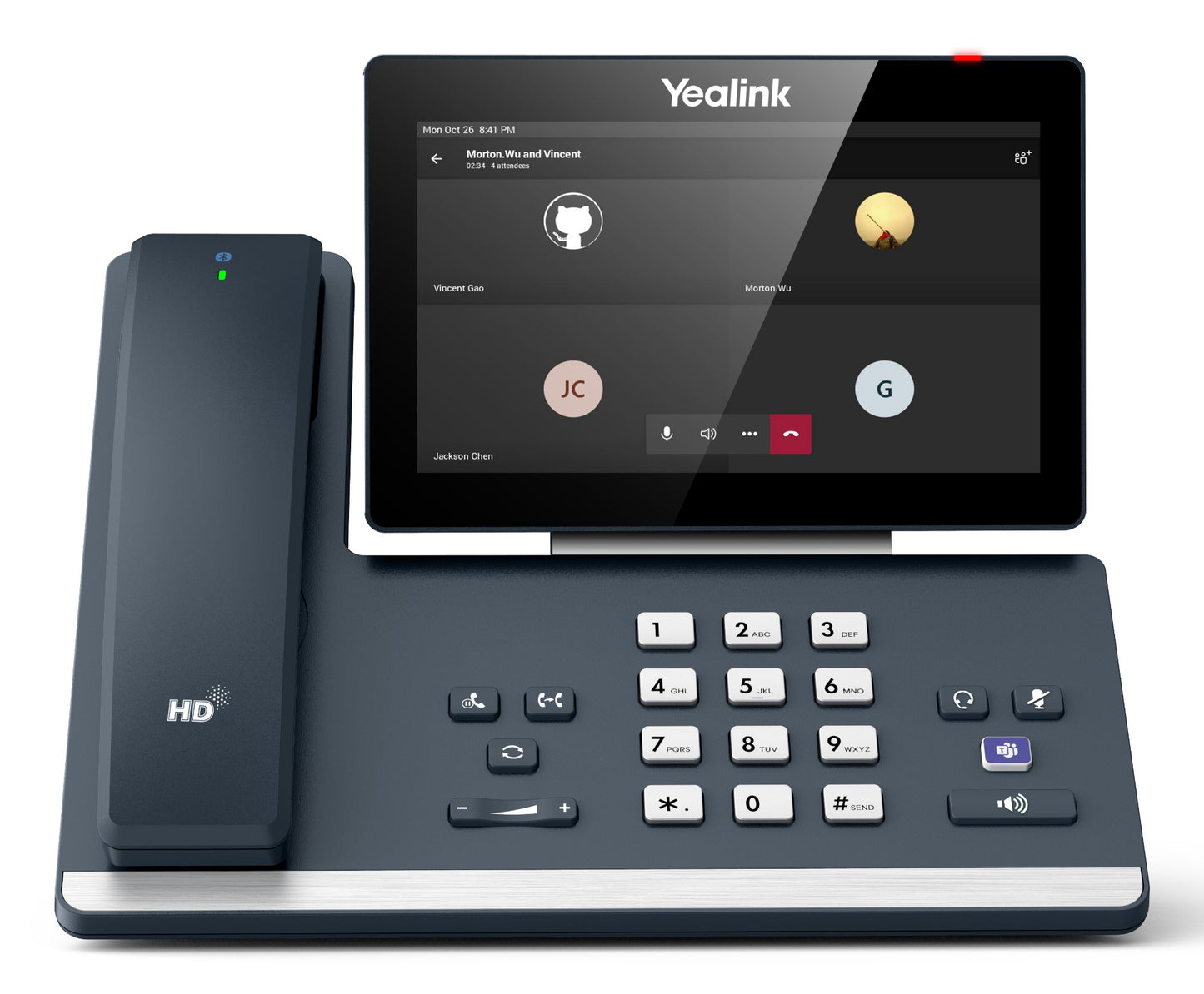 Yealink MP58WH Android Wi-Fi Smart Media Phone for Teams with Cordless Bluetooth Handset