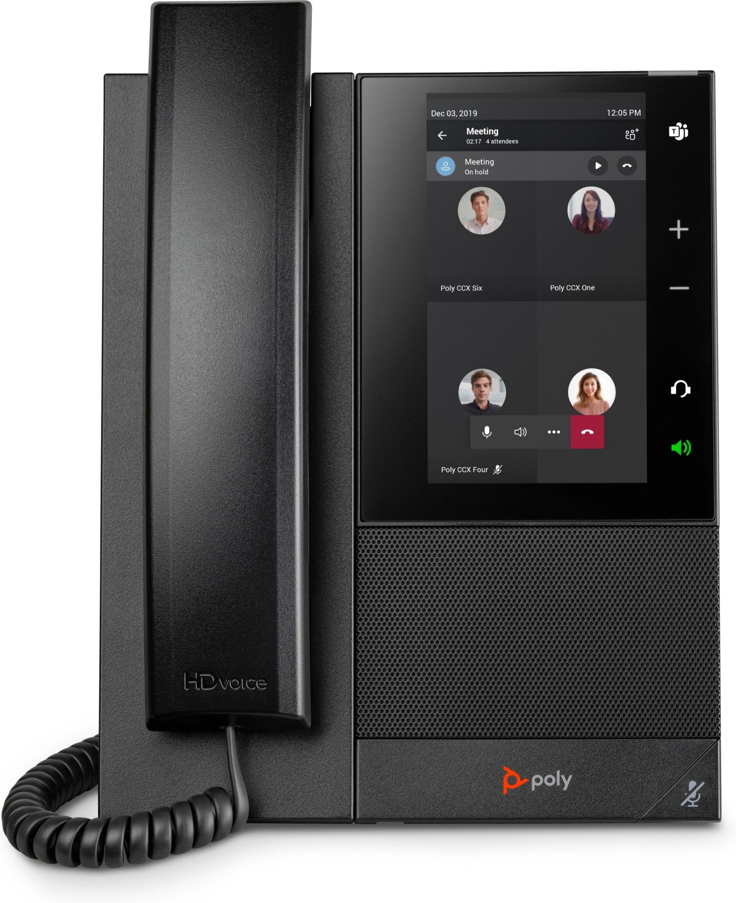 Poly CCX 500 Business Media Phone for Microsoft Teams and PoE-enabled