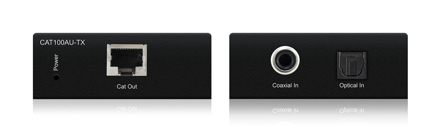 Blustream CAT100AU AV extender AV transmitter & receiver Black