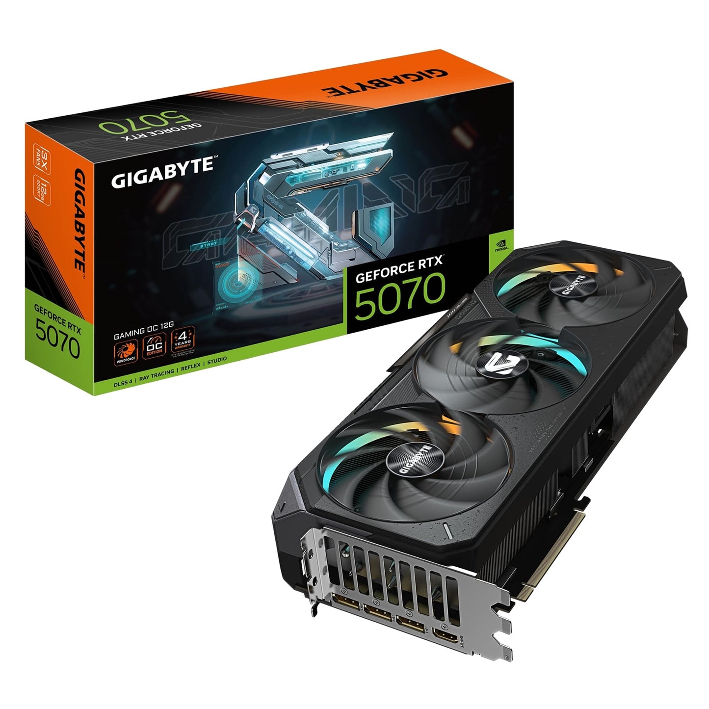 Gigabyte NVIDIA GeForce RTX 5070 Ti GAMING OC 16GB GDDR7 Graphics Card, 8960 CUDA Cores, 2588 MHz Core Clock, Triple Fan, RGB, 3x DisplayPorts / 1x HDMI Port