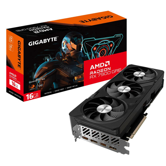 Gigabyte AMD Radeon RX 9070 GAMING OC 16GB GDDR6 Graphics Card, 3584 Streams, 2700 MHz Core Clock, Triple Fan, RGB, 3x DisplayPorts / 1x HDMI Port