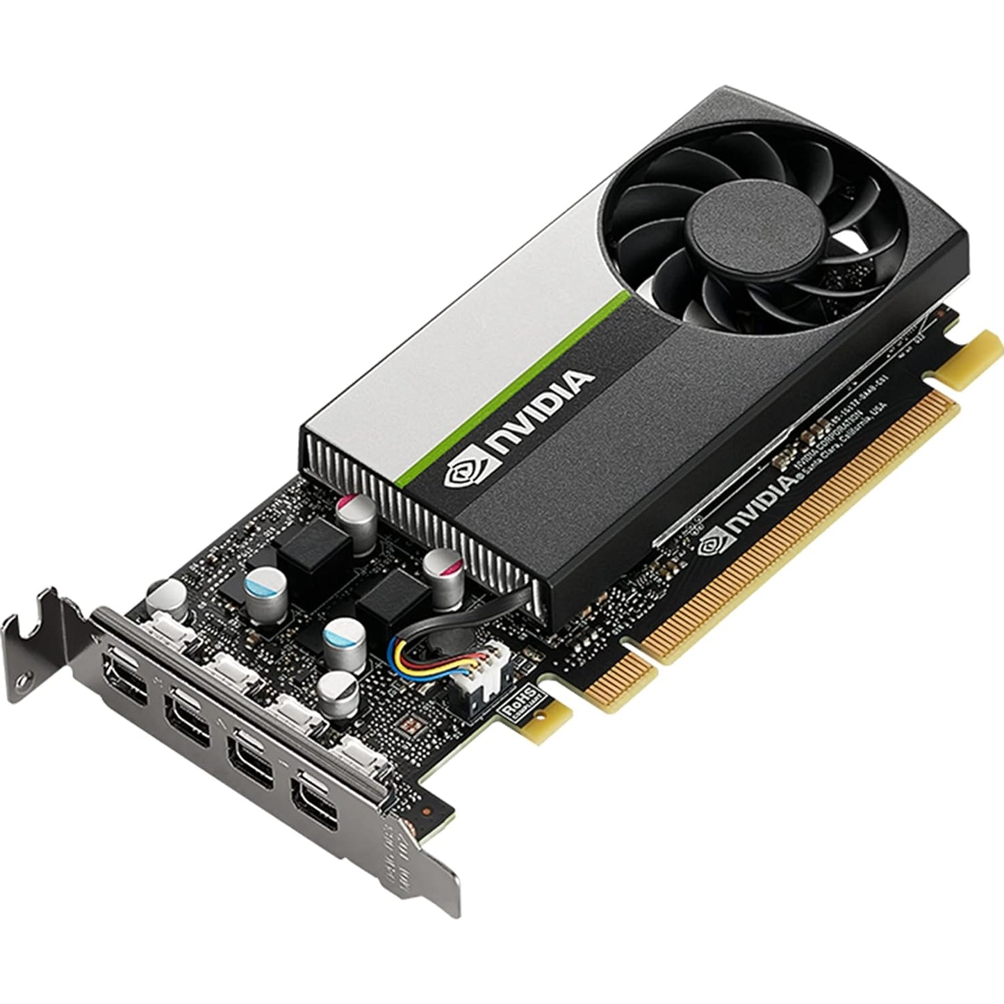 PNY NVIDIA Professional T1000 Graphics Card GPU, 8GB GDDR6, 896 CUDA Cores, 2.5 MHz TFLOPS, Single Fan Low Profile, 4x mini-DisplayPort