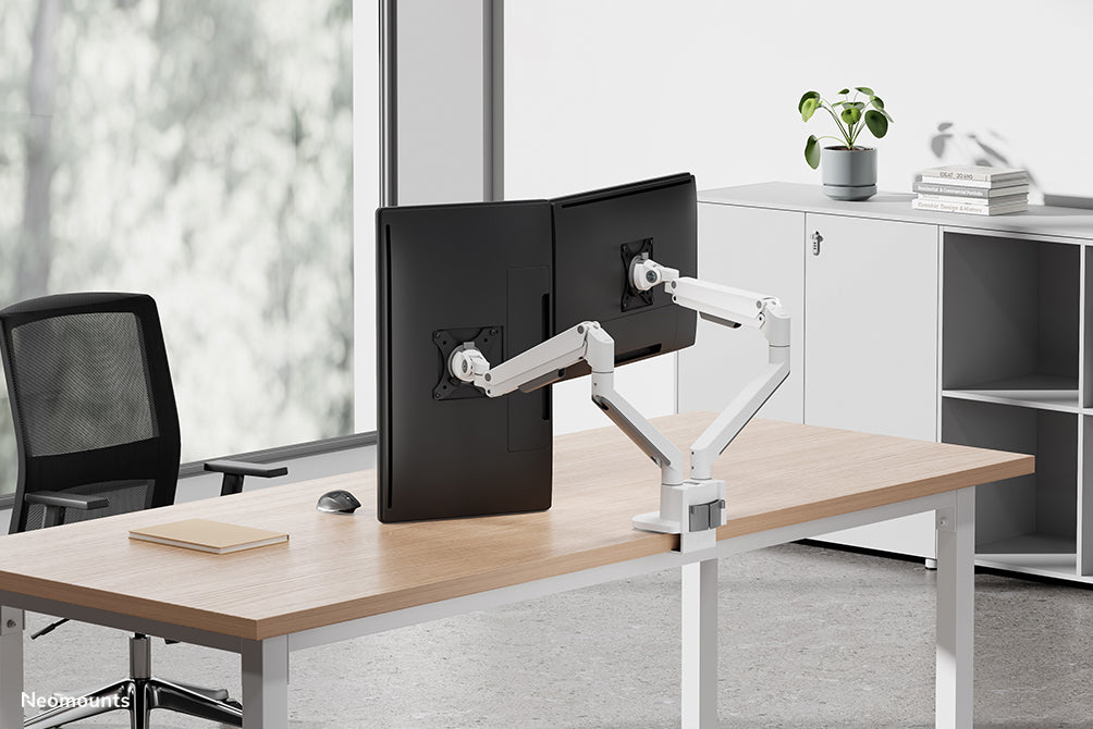 Neomounts DS70-250WH2 Monitor arm 17-32" - gas spring - Topfix - 180°-stop