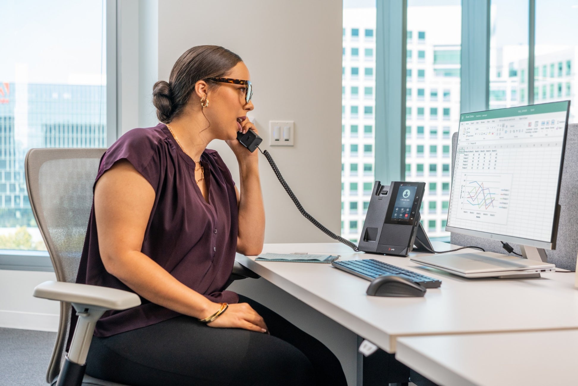 Poly CCX 500 Business Media Phone for Microsoft Teams and PoE-enabled