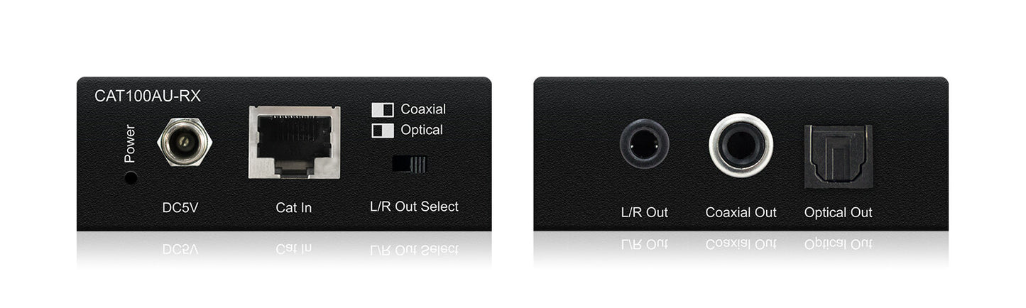 Blustream CAT100AU AV extender AV transmitter & receiver Black