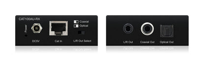 Blustream CAT100AU AV extender AV transmitter & receiver Black