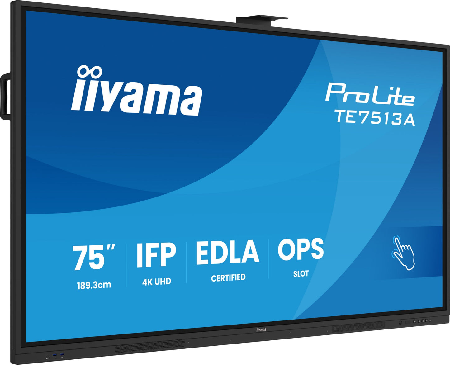 iiyama TE7513A-B2AG Signage Display Interactive flat panel 190.5 cm (75") Wi-Fi 500 cd/m² 4K Ultra HD Black Touchscreen Built-in processor Android 24/7