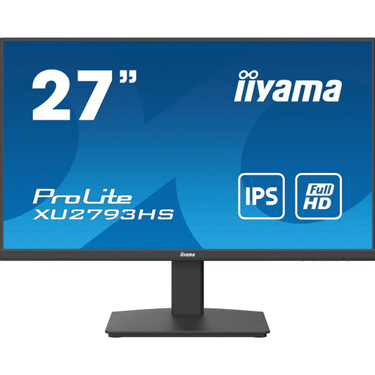 iiyama Prolite XU2793HS-B7 27 inch Frameless IPS Monitor, Full HD, 1ms, HDMI, DisplayPort, 100Hz, Speakers, Black, Internal PSU, VESA