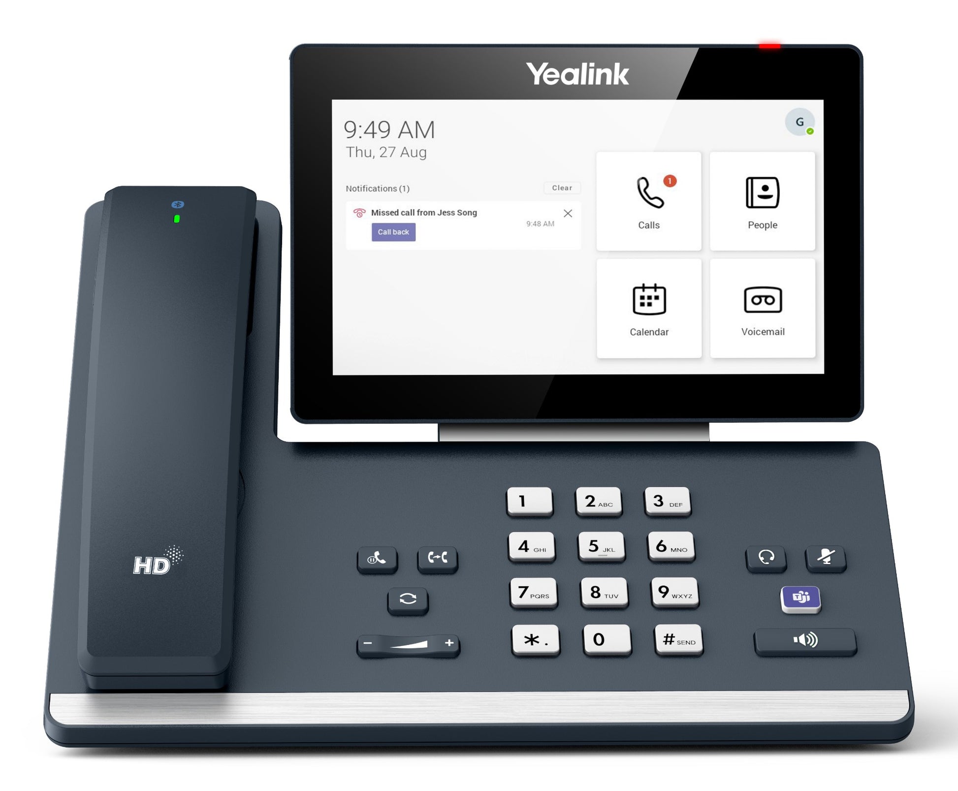 Yealink MP58WH Android Wi-Fi Smart Media Phone for Teams with Cordless Bluetooth Handset