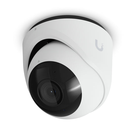 Ubiquiti UVC-G6-Turret-W All-weather, tamper-resistant 4K PoE camera with a 1/1.8" 8MP image sensor, Multi-TOPS AI Engine, and 3-axis manual adjustment for flexible installation