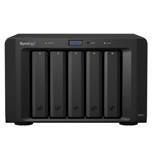 Synology DX517 5-Bay Expansion Unit, Supports up to 80TB, Hot Swappable Drives, 3 Year Warranty