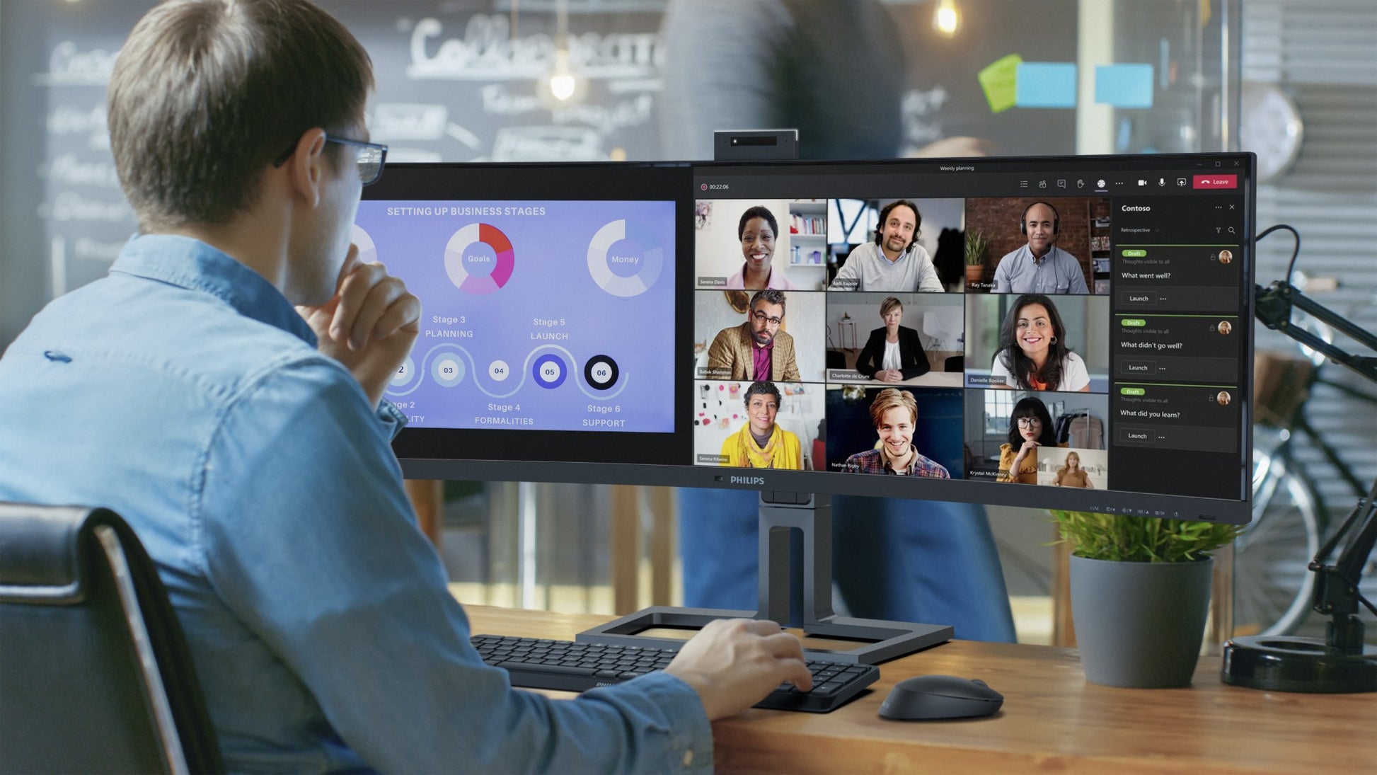 Philips 6000 series 45B1U6900CH/00 computer monitor 113 cm (44.5") 5120 x 1440 pixels UltraWide Dual Quad HD LED Black