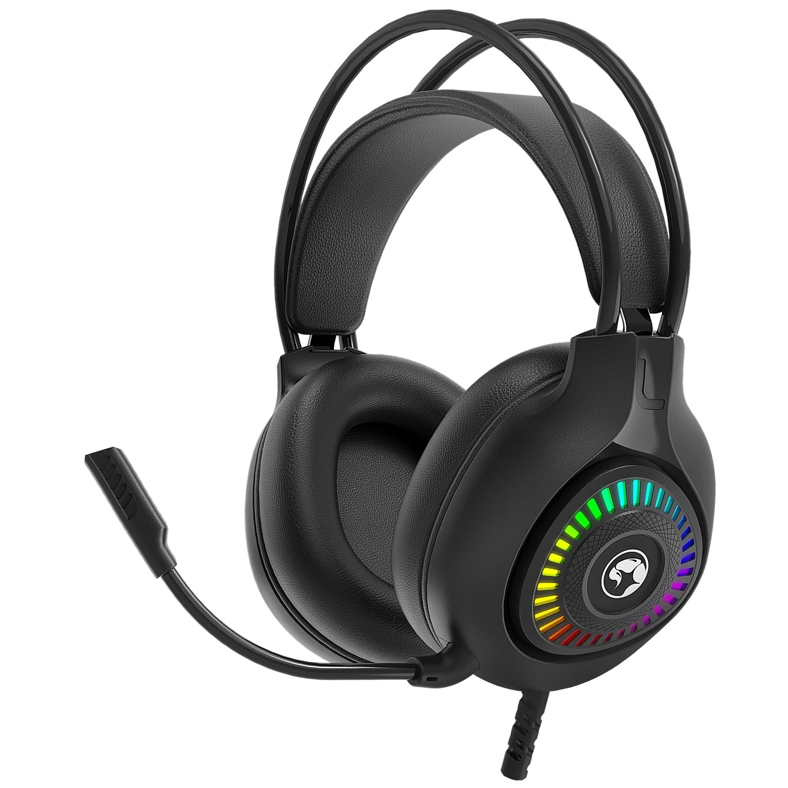 Marvo H8325 Akari 40 USB 2.0 Wired Gaming RGB Headset (Black) Head-band