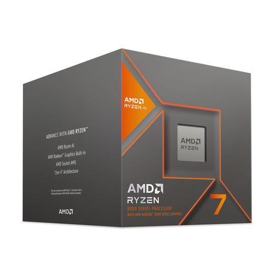 AMD Ryzen 7 8700G 4.2GHz 8 Core AM5 Processor, 16 Threads, 4.2 up to 5.1GHz Boost, 24MB Cache, 65W,  with Wraith Spire Cooler, Radeon Graphics