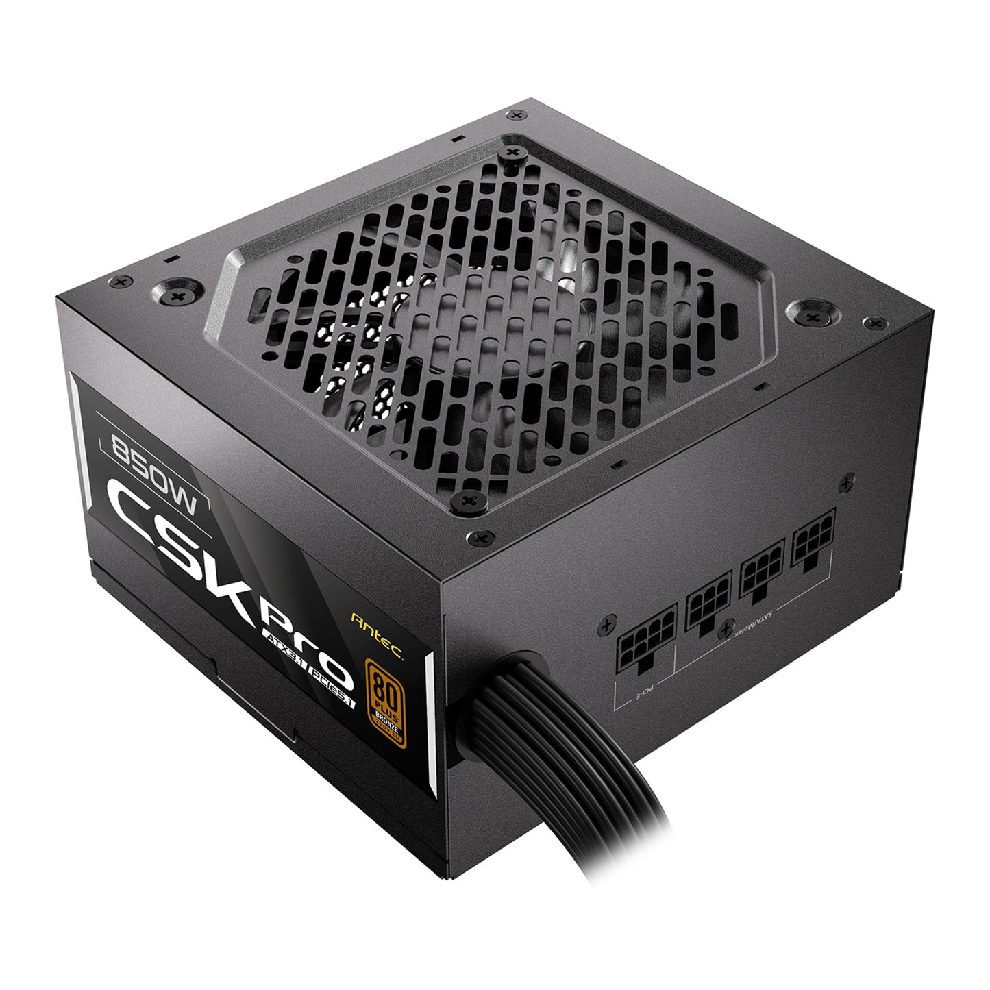 Antec CSK850 PRO 850W Semi-Modular ATX 3.1 Power Supply, PCIe 5.1 Ready with 12V 2x6 Connector, 80 Plus Bronze Certified, Quiet 120mm Fan, 5-Year Warranty
