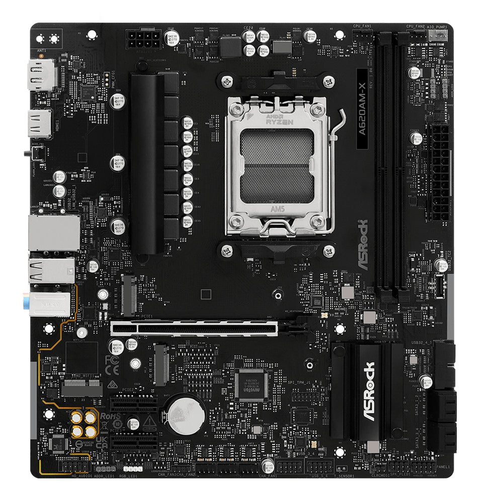 Asrock A620AM-X motherboard AMD A620 Socket AM5 micro ATX
