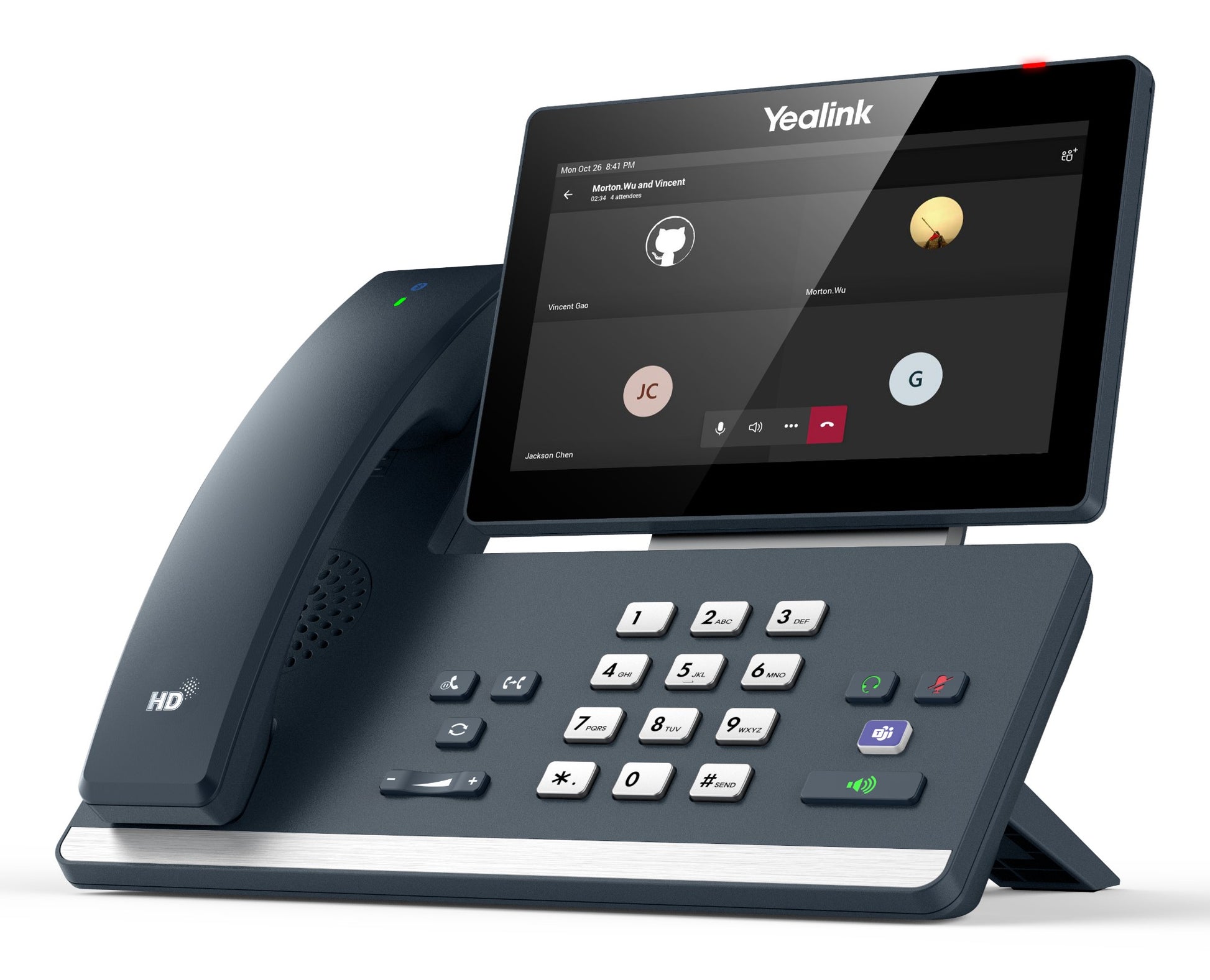 Yealink MP58WH Android Wi-Fi Smart Media Phone for Teams with Cordless Bluetooth Handset