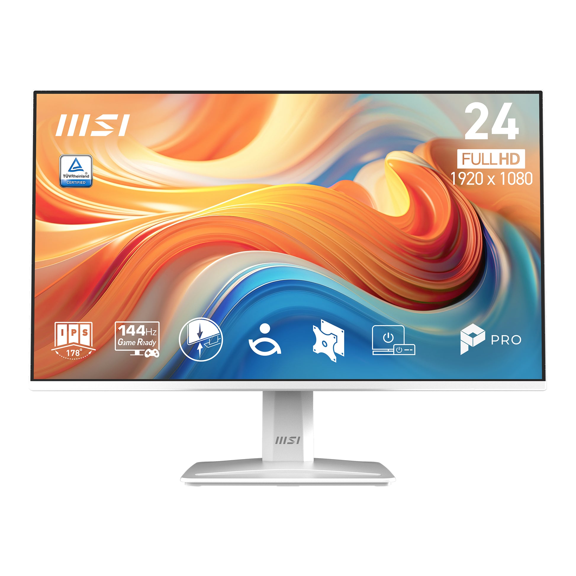 MSI Pro MP243W E14 computer monitor 60.5 cm (23.8") 1920 x 1080 pixels Full HD LCD White